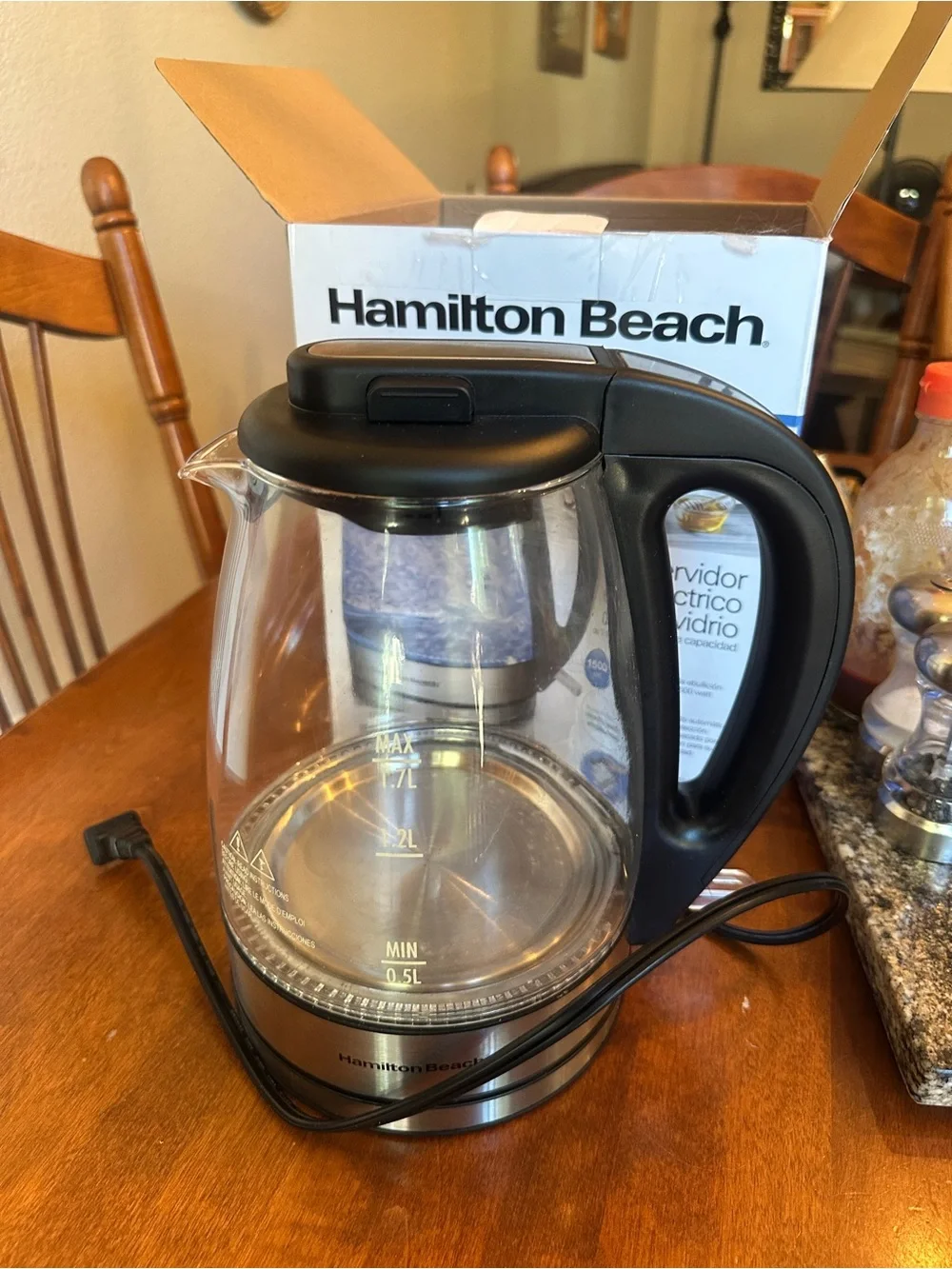 Hamilton Beach Glass Electric Kettle - 1.7L